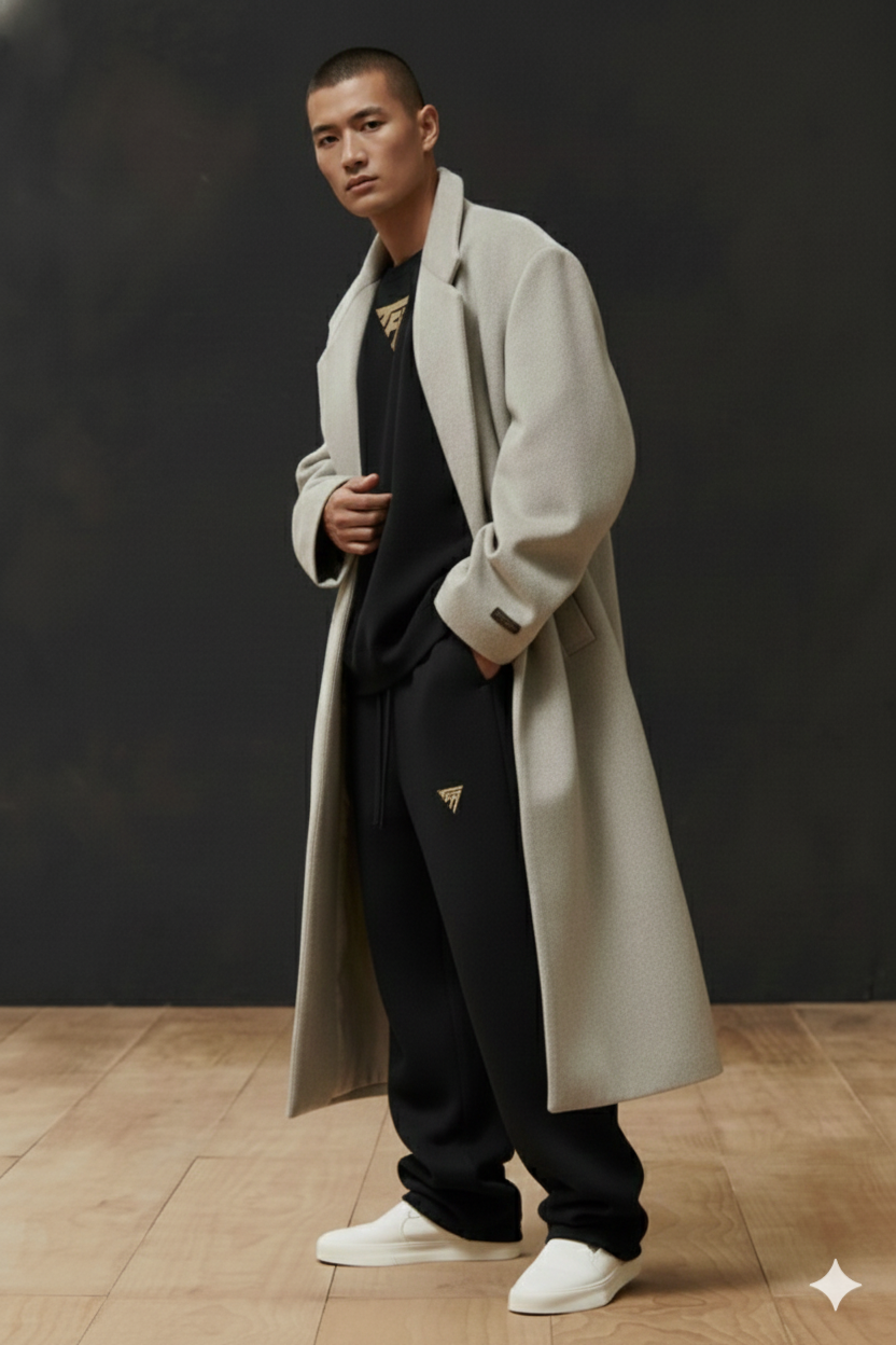 Sweatshirt Oversize 370GSM « Skyline Blue » – Coton Premium