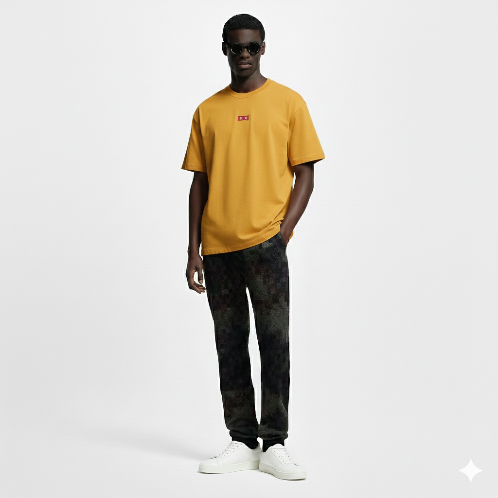 T-SHIRT RUBAN ROUGE OVERSIZE 260 G/M²