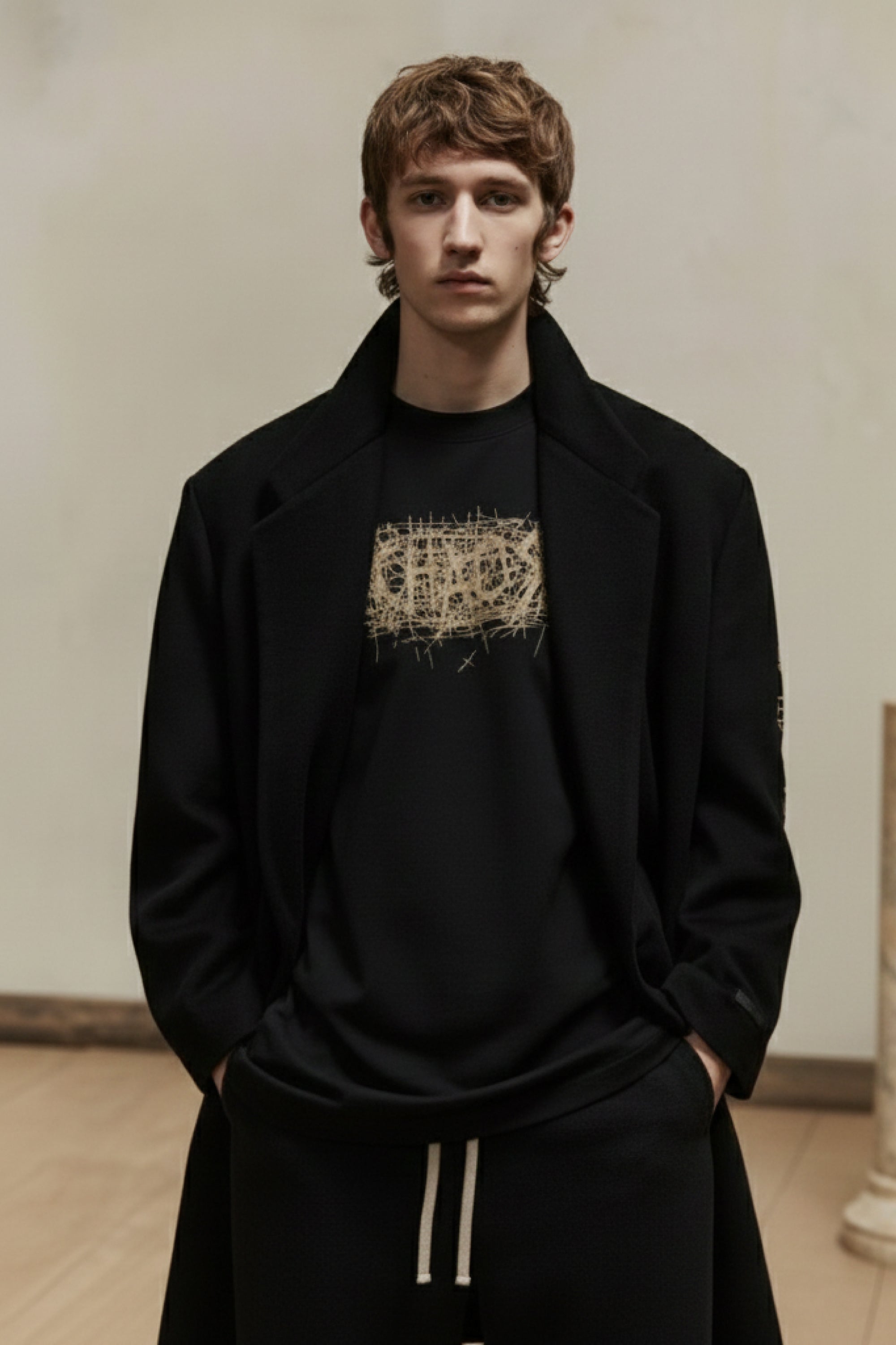 Sweatshirt Oversize Noir – The Face Atlas « Chaos Script »