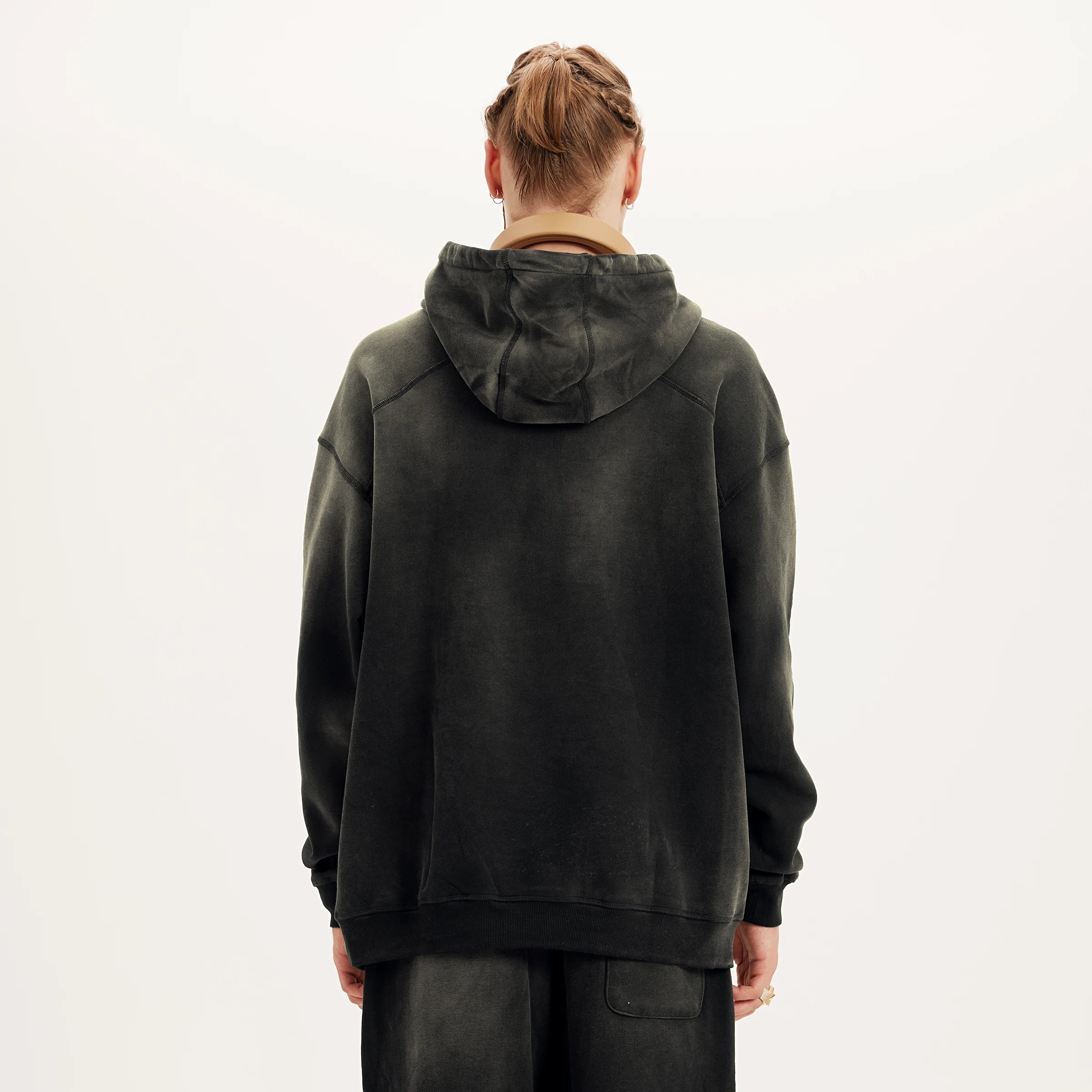 SWEAT À CAPUCHE OVERSIZE 400GSM – EFFET USÉ