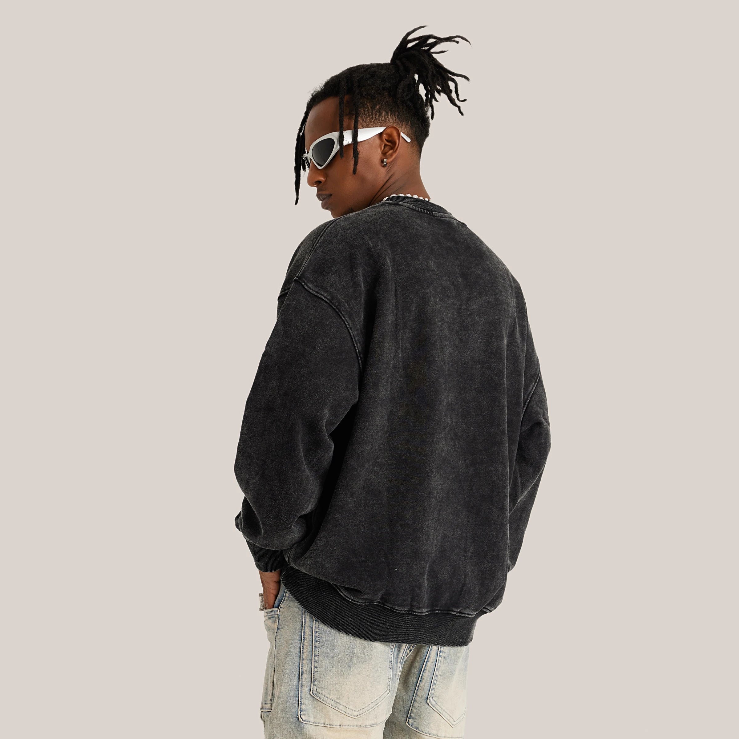 KUNO – 440g | Sweat Oversize Effet Usé