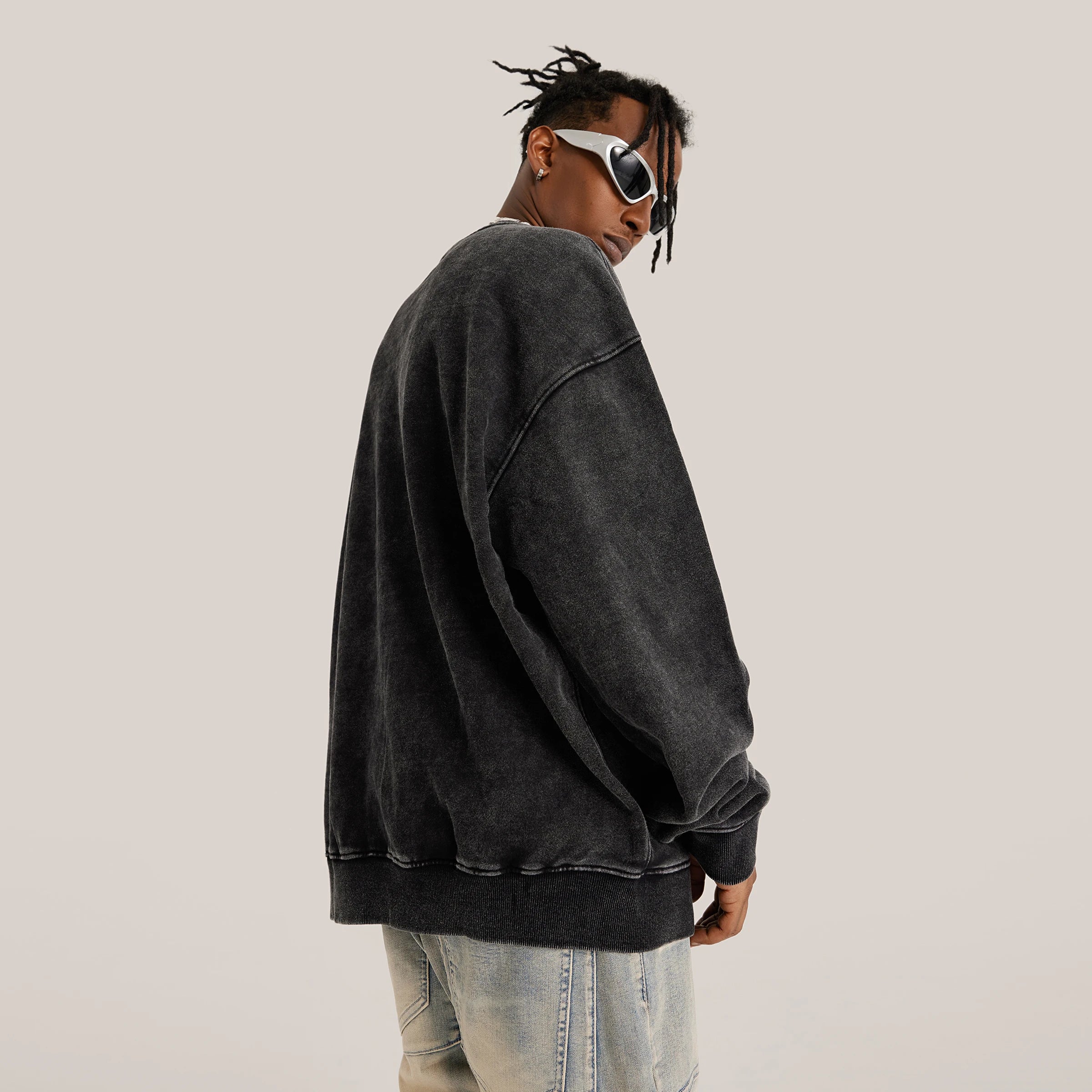 KUNO – 440g | Sweat Oversize Effet Usé