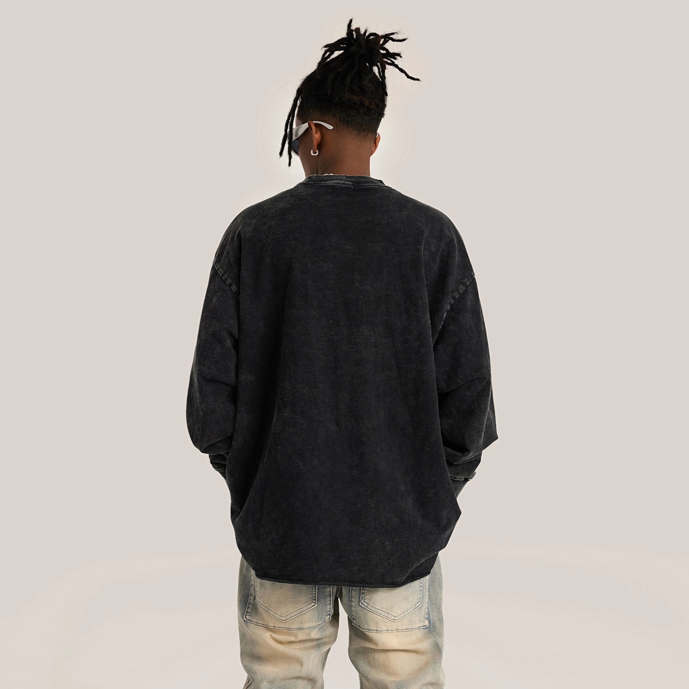 KUNO – 260g | Long Sleeve Délavé à Ourlet Brut