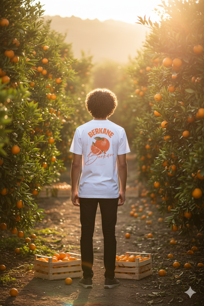 T-shirt BERKANE – Orange Legacy 240 g/m² | Coton BIO