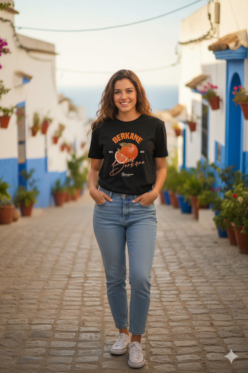 T-shirt Berkane – Orange Legacy 240 g/m² | Coton BIO