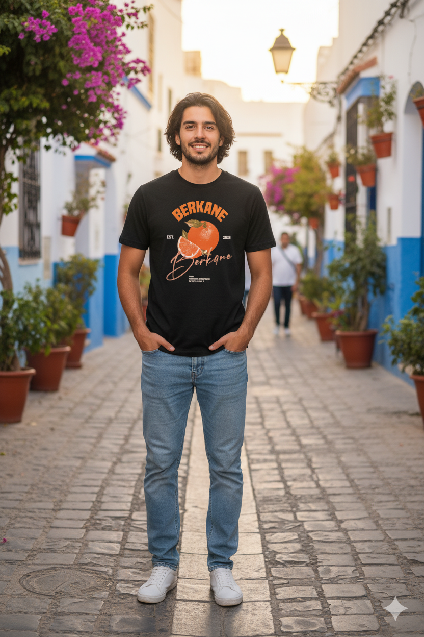 T-shirt Berkane – Orange Legacy 240 g/m² | Coton BIO