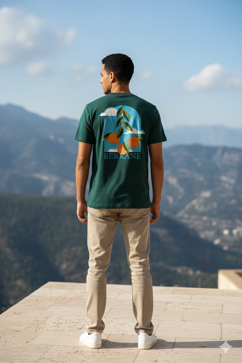 T-shirt Berkane – Vue d'Orangers 240 g/m² | Coton BIO