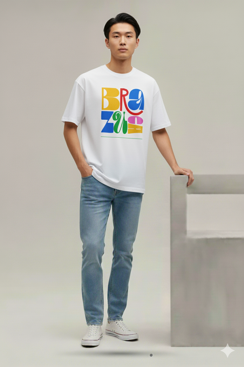 T-SHIRT BRAZUKA 240GSM – COULEURS DU BRÉSIL EN LIBERTÉ