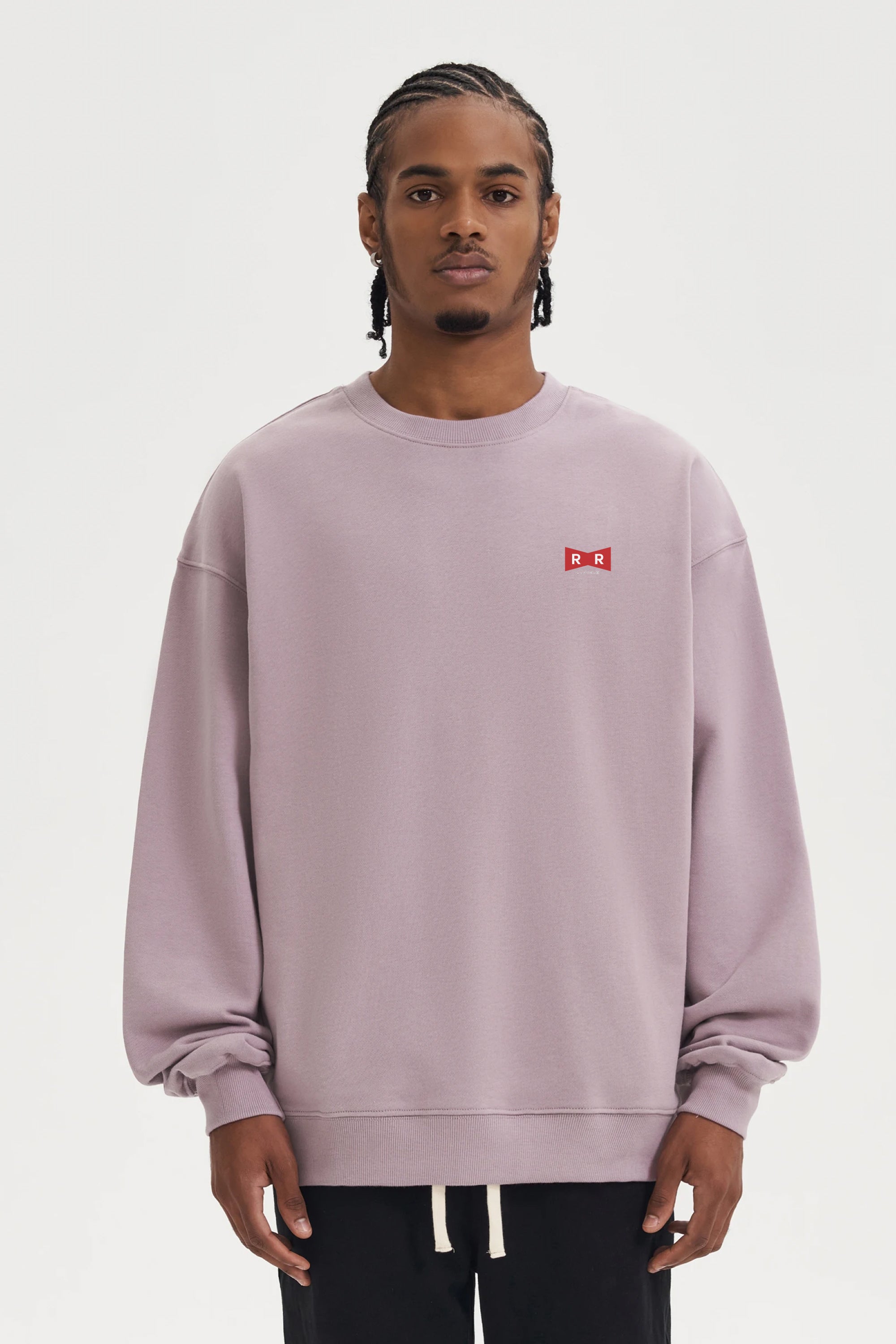 SWEAT-SHIRT OVERSIZE 370G/M² RUBAN ROUGE