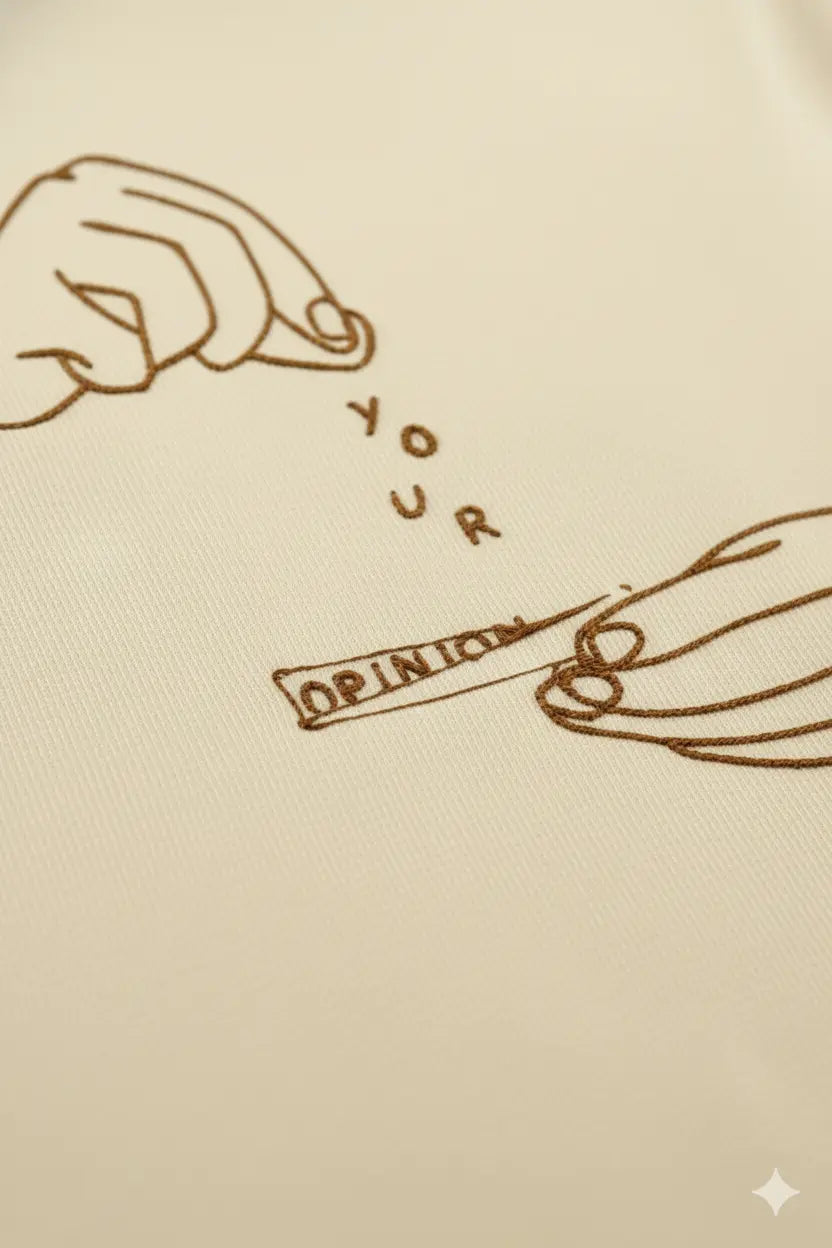 T-Shirt Brodé « Je Fume Ton Opinion » - tshirt