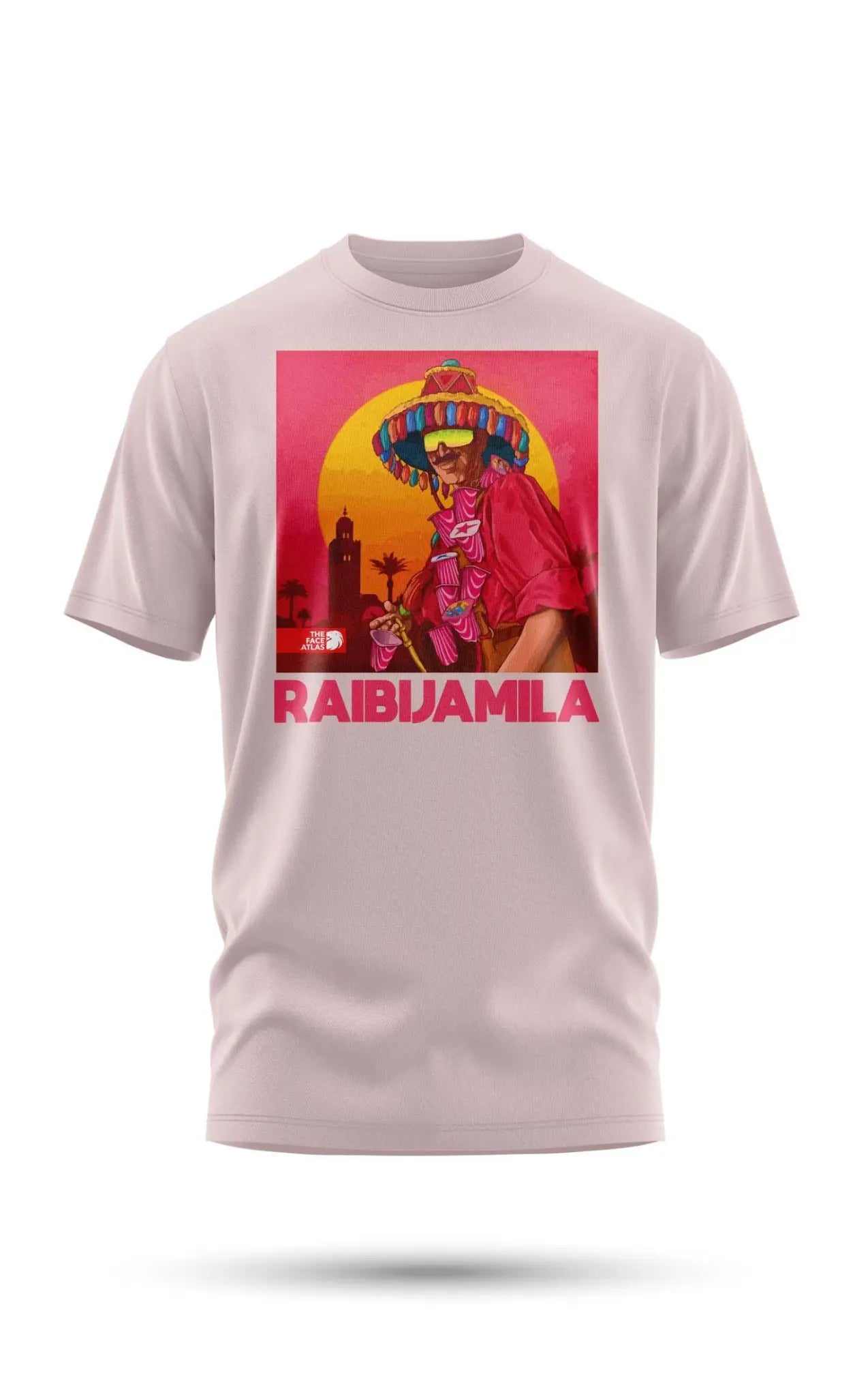 T-SHIRT ’RAÏBI JAMILA’ – NOSTALGIE & STYLE - Rose / S - t-shirt