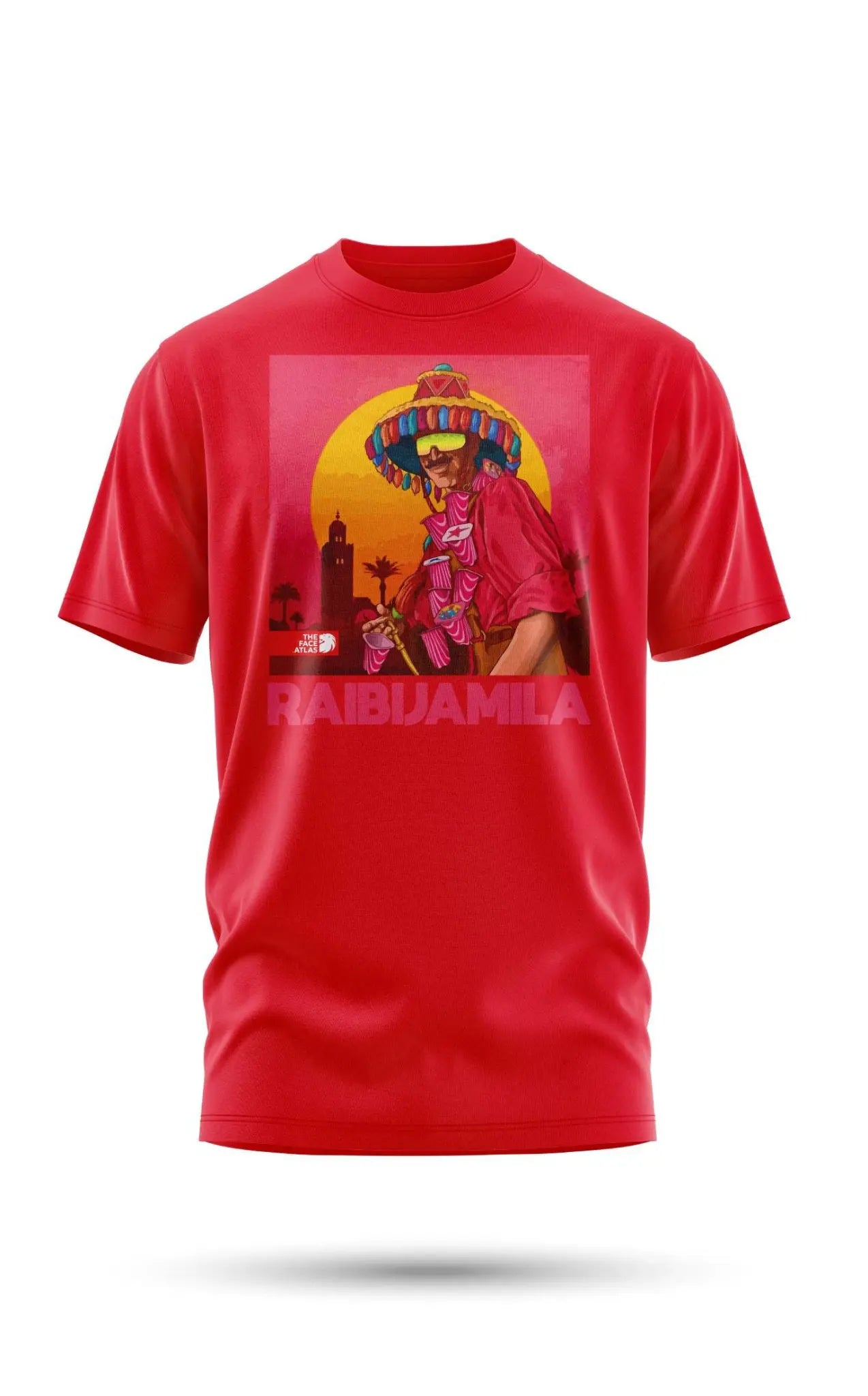 T-SHIRT ’RAÏBI JAMILA’ – NOSTALGIE & STYLE - Rouge / S - t-shirt
