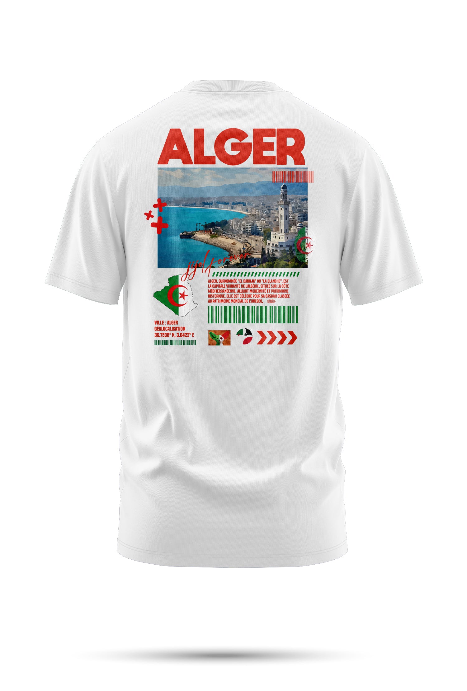 T-shirt Alger – L'Énergie Blanche de la Capitale