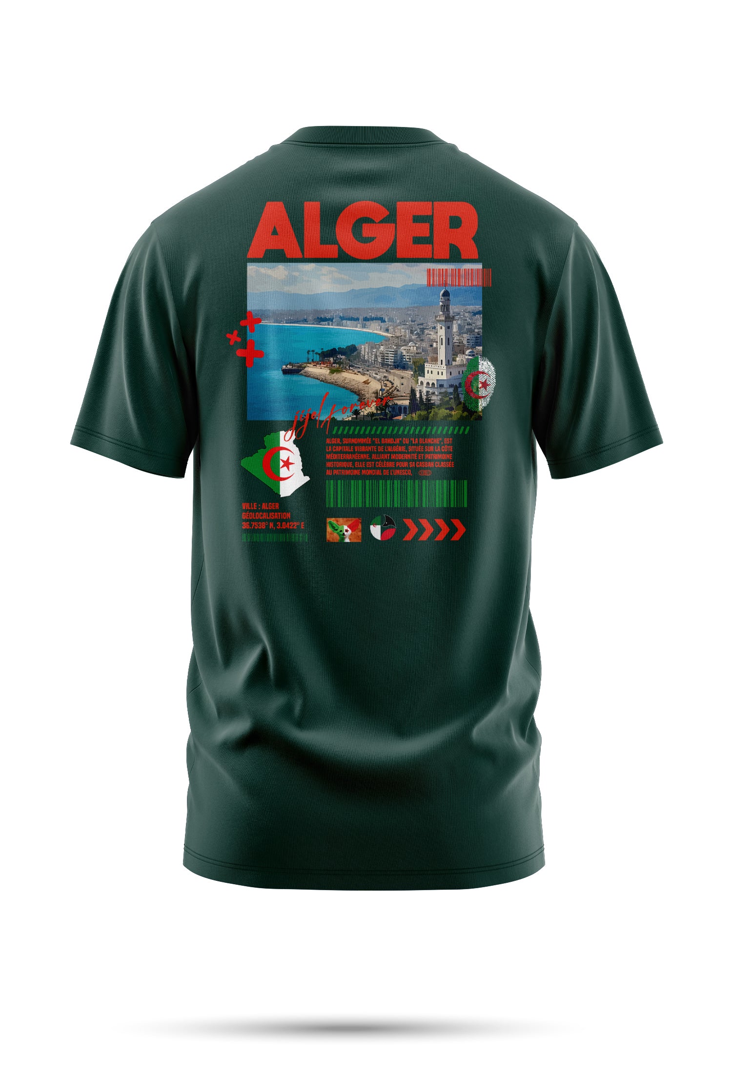 T-shirt Alger – L'Énergie Blanche de la Capitale