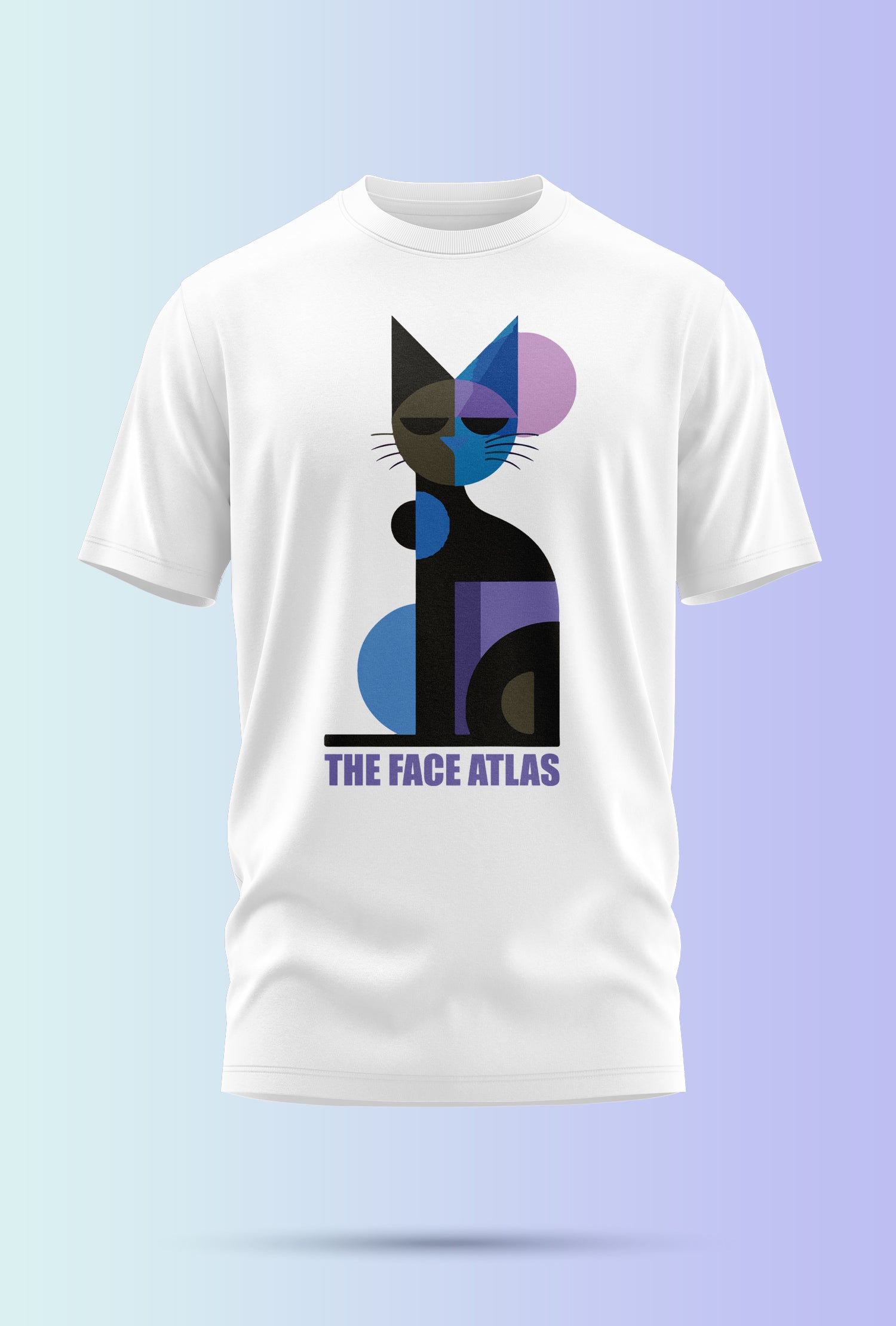 T-shirt Chat Géométrique 240 g/m² | Coton Premium