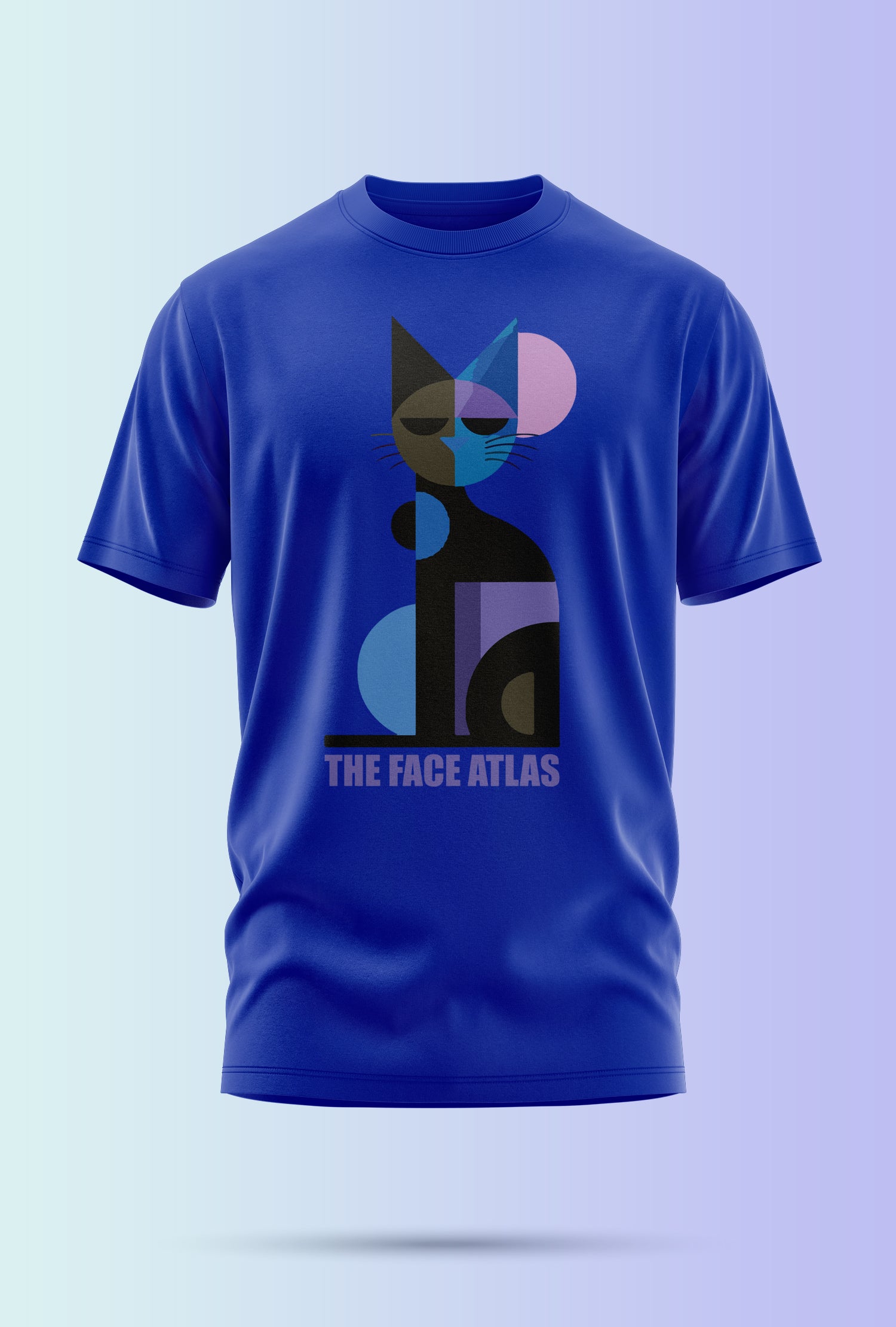 T-shirt Chat Géométrique 240 g/m² | Coton Premium