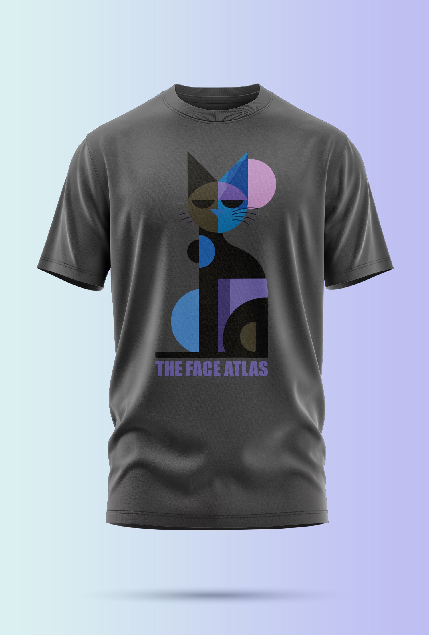 T-shirt Chat Géométrique 240 g/m² | Coton Premium