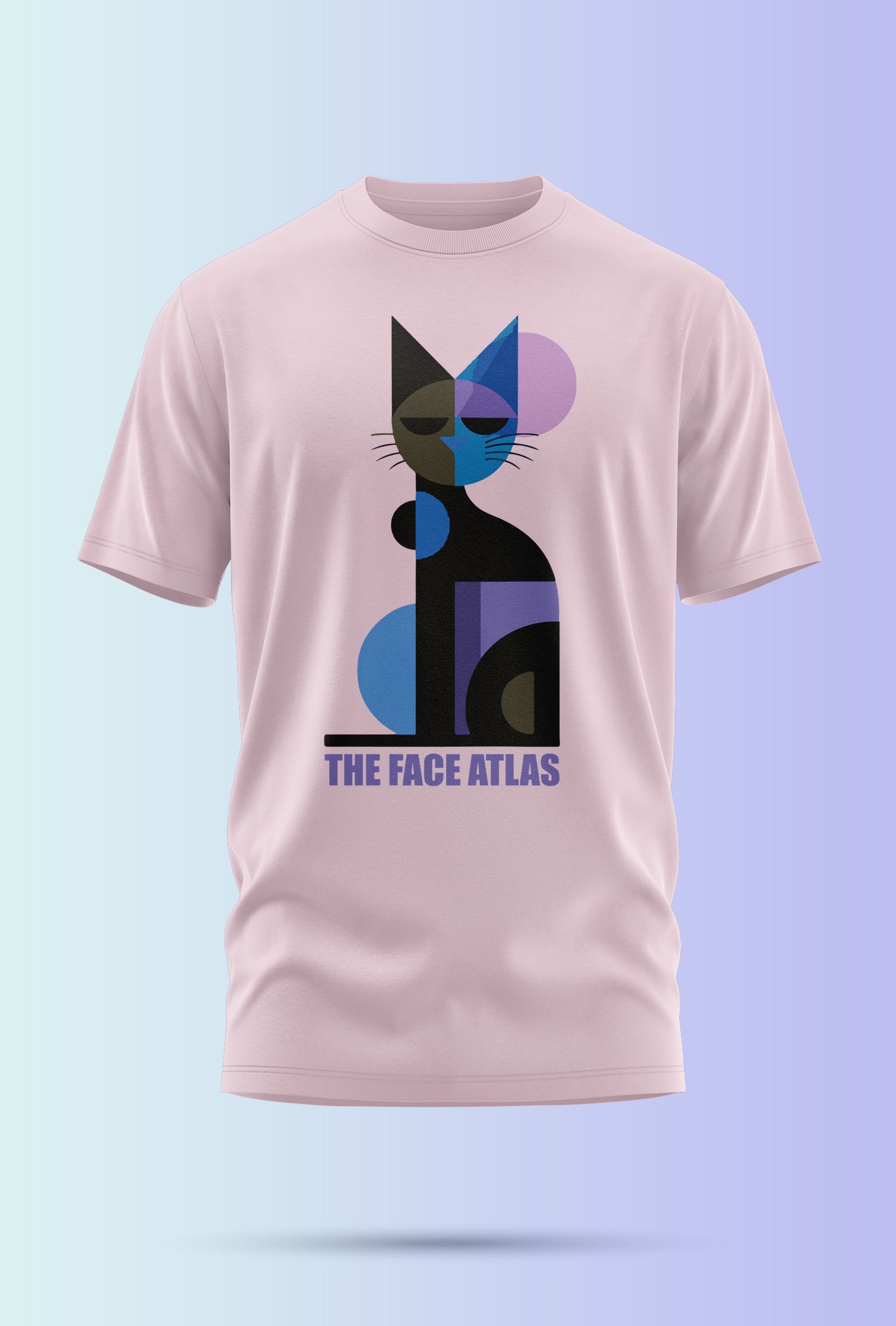 T-shirt Chat Géométrique 240 g/m² | Coton Premium