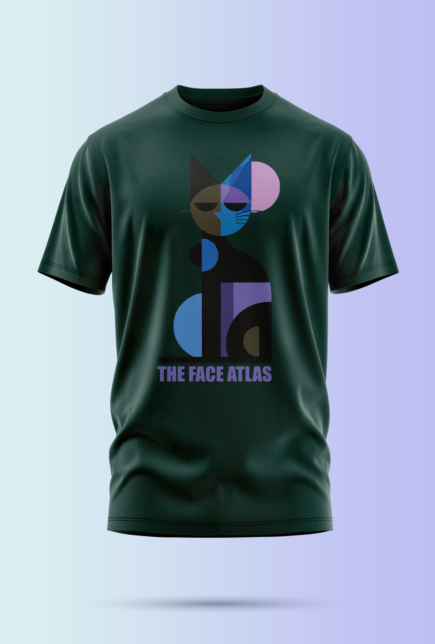 T-shirt Chat Géométrique 240 g/m² | Coton Premium