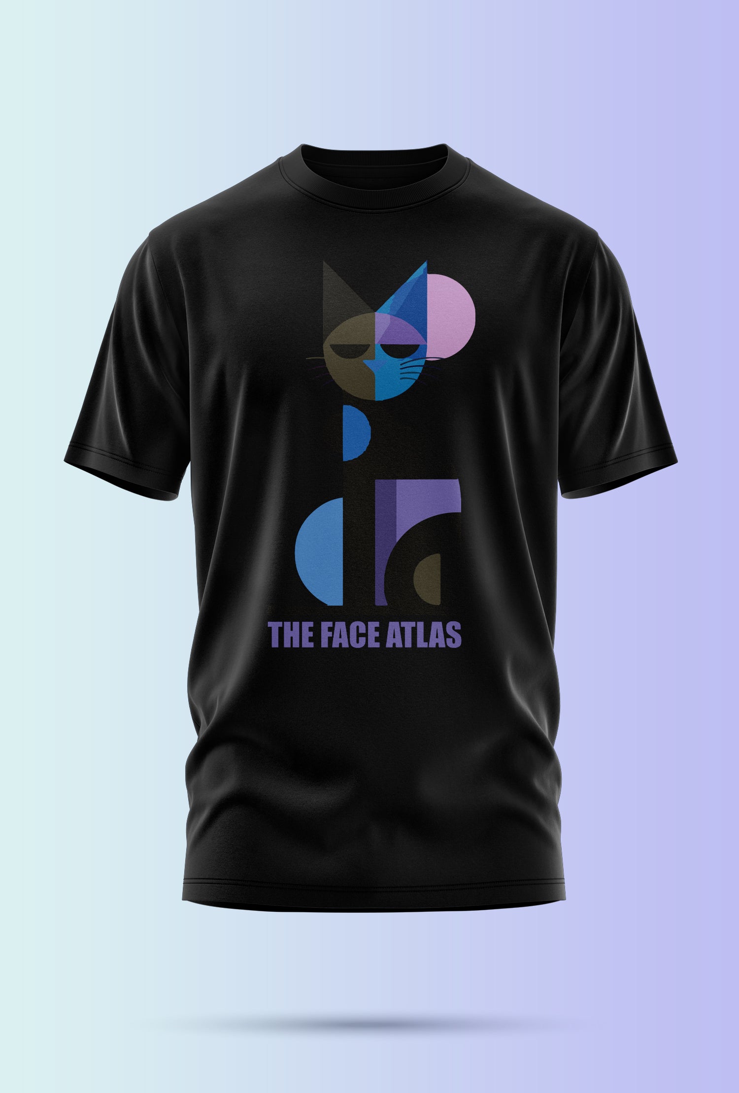 T-shirt Chat Géométrique 240 g/m² | Coton Premium