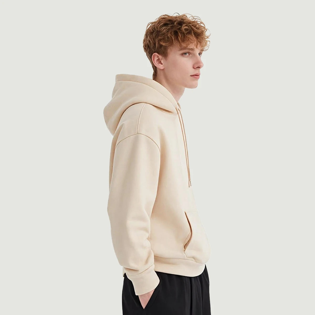 KUNO – 380g | Hoodie Unisexe à Cordon Doublé Polaire