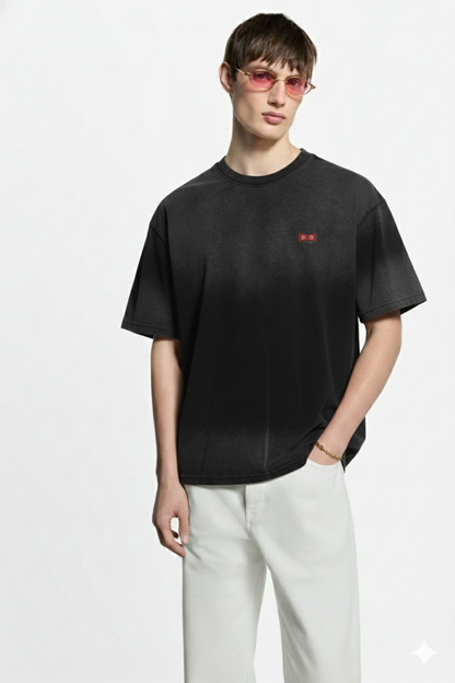 T-SHIRT RUBAN ROUGE TIE-DYE 260 G/M² – CHAOS MAÎTRISÉ