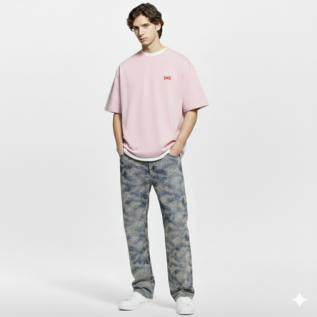 T-SHIRT RUBAN ROUGE – OVERSIZE VINTAGE 285GSM