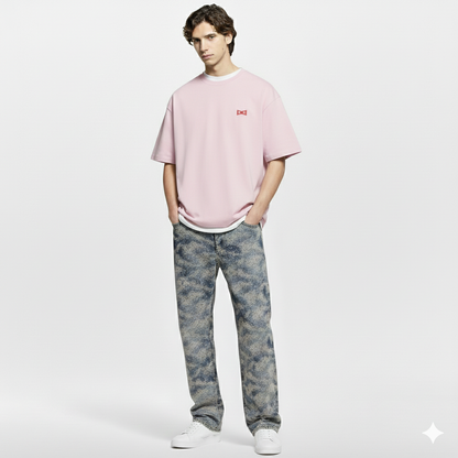 T-SHIRT RUBAN ROUGE – OVERSIZE VINTAGE 285GSM