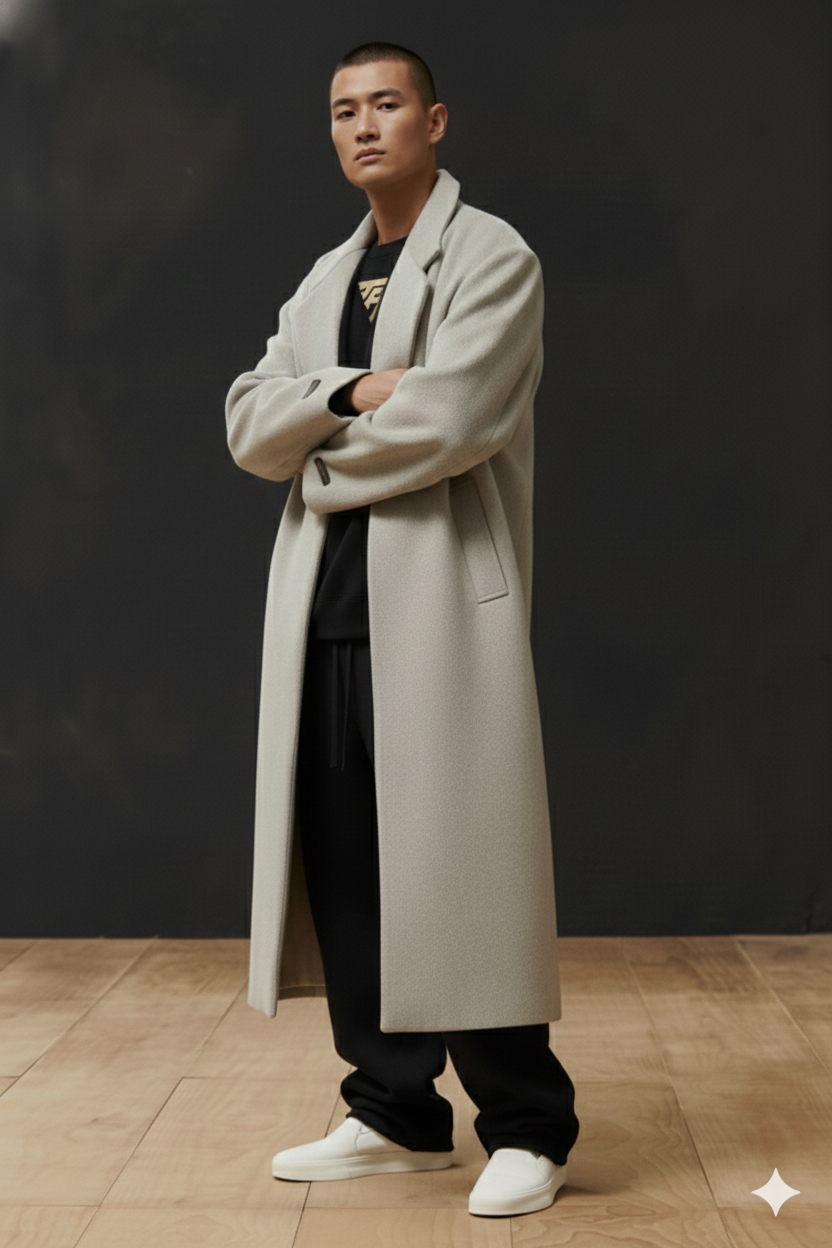 Sweatshirt Oversize 370GSM « Skyline Blue » – Coton Premium