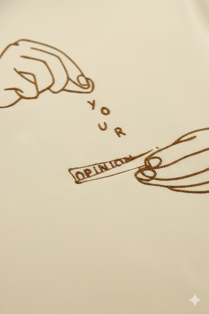 T-Shirt Brodé « Je Fume Ton Opinion »