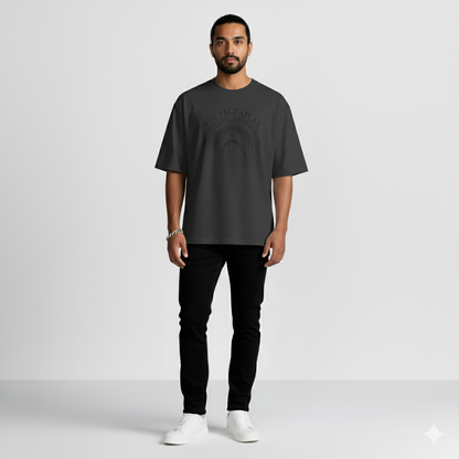 T-shirt Oversize Brodé – L'Arche Patrimoniale en Coton Lourd 425GSM