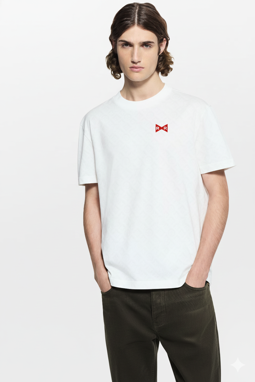 T-shirt brodé Ruban Rouge – Coton Bio