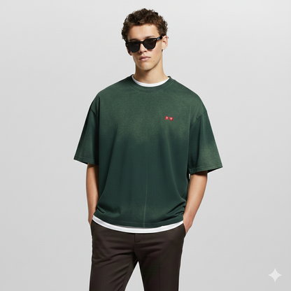 T-SHIRT RUBAN ROUGE TIE-DYE 260 G/M² – CHAOS MAÎTRISÉ