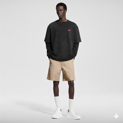 T-SHIRT RUBAN ROUGE – SNOW WASH 285GSM