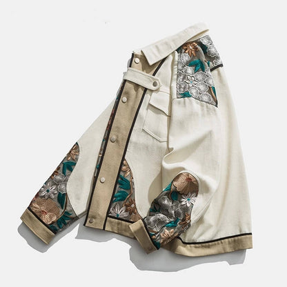 TFA – 480g | Veste Oversize Broderies Florales Édition Limitée