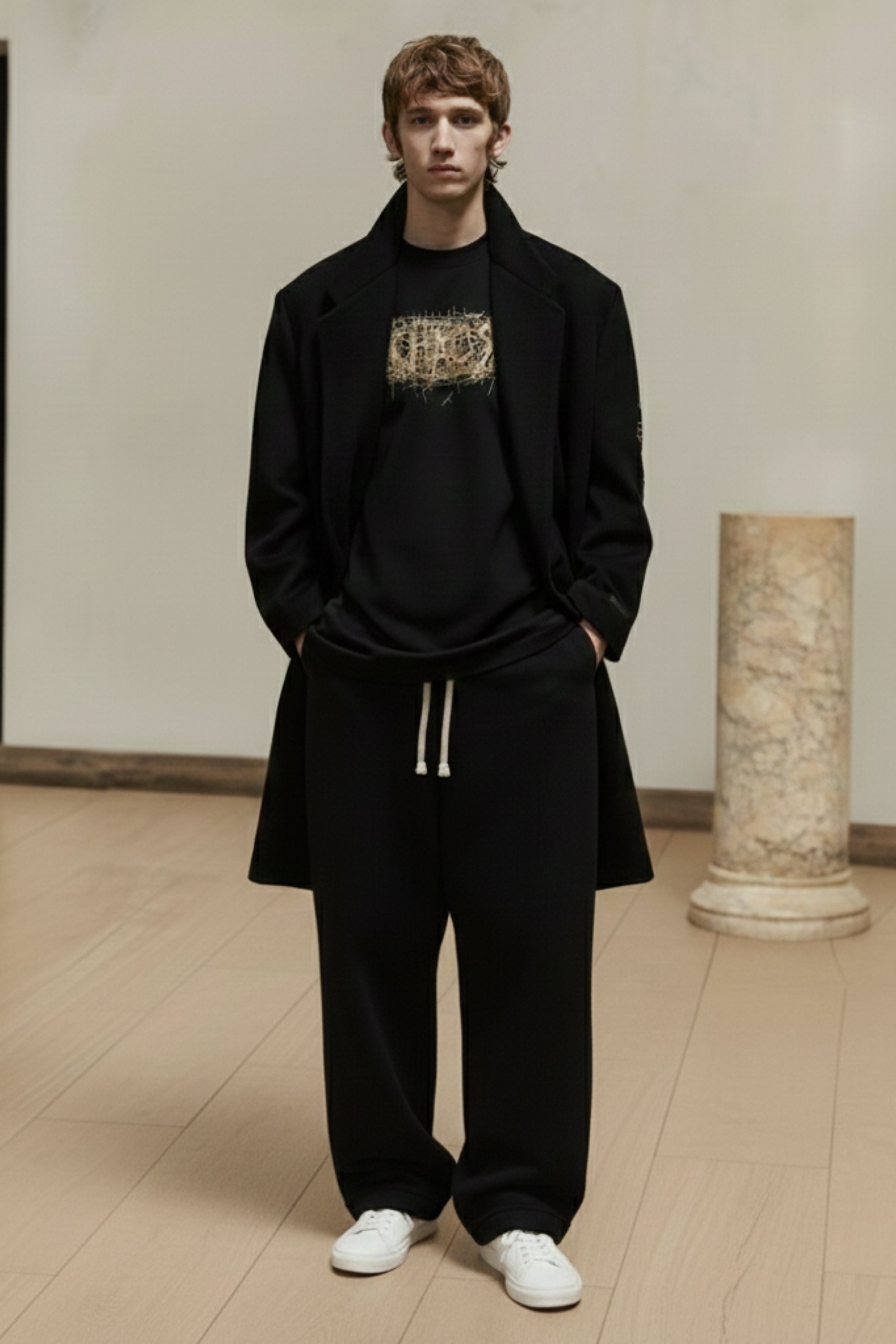 Sweatshirt Oversize Noir – The Face Atlas « Chaos Script »