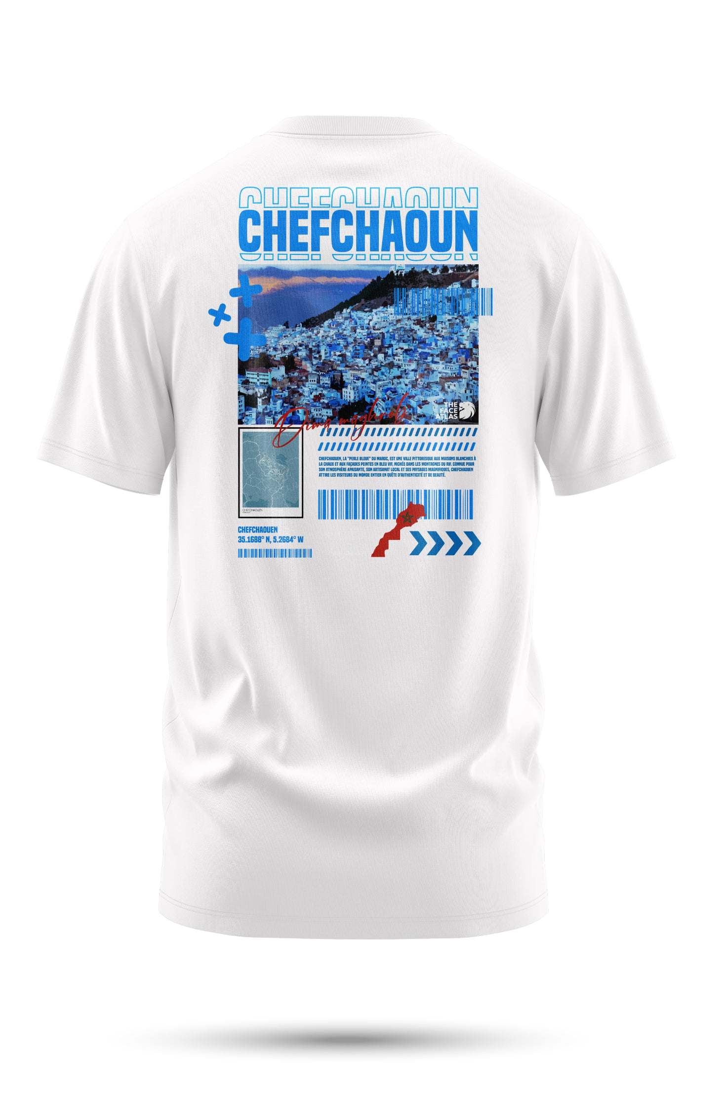 T-shirt Chefchaouen – L’Évasion dans la Ville Bleue du Maroc