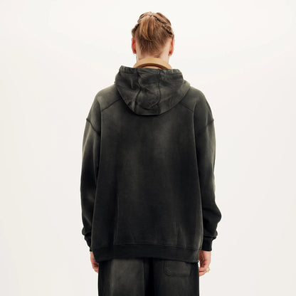SWEAT À CAPUCHE OVERSIZE 400GSM – EFFET USÉ