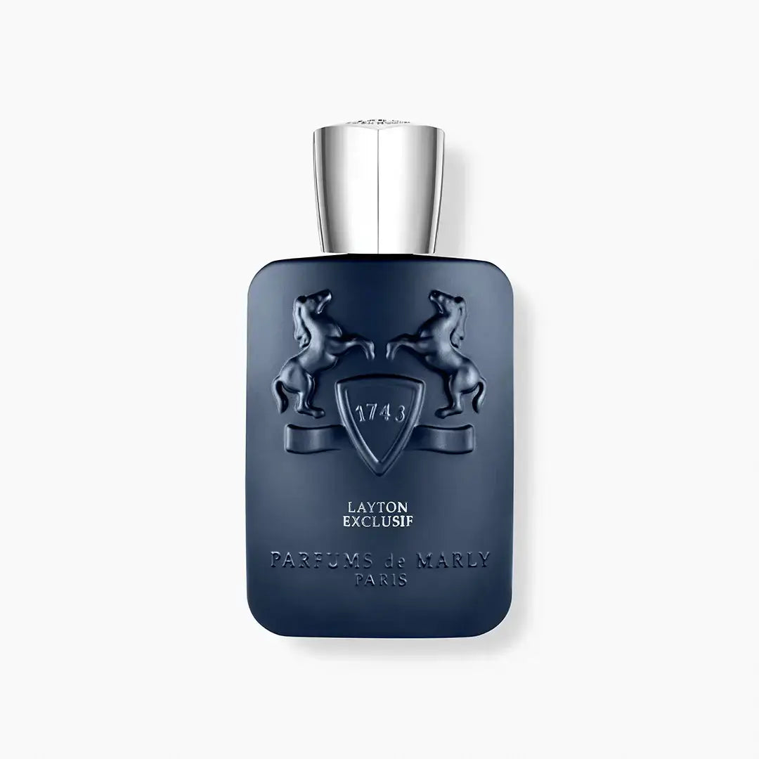 Parfum de Marly Layton, flacon oriental-floral avec notes fraîches et épicées, élégant et sophistiqué.