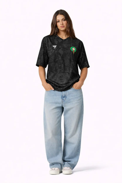 Maillot noir de football boxy - maillot de foot