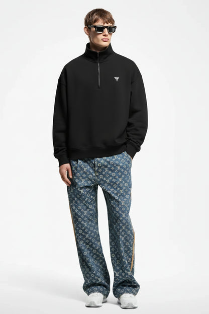SWEAT DEMI-ZIP 380GSM – STRUCTURE & IDENTITÉ