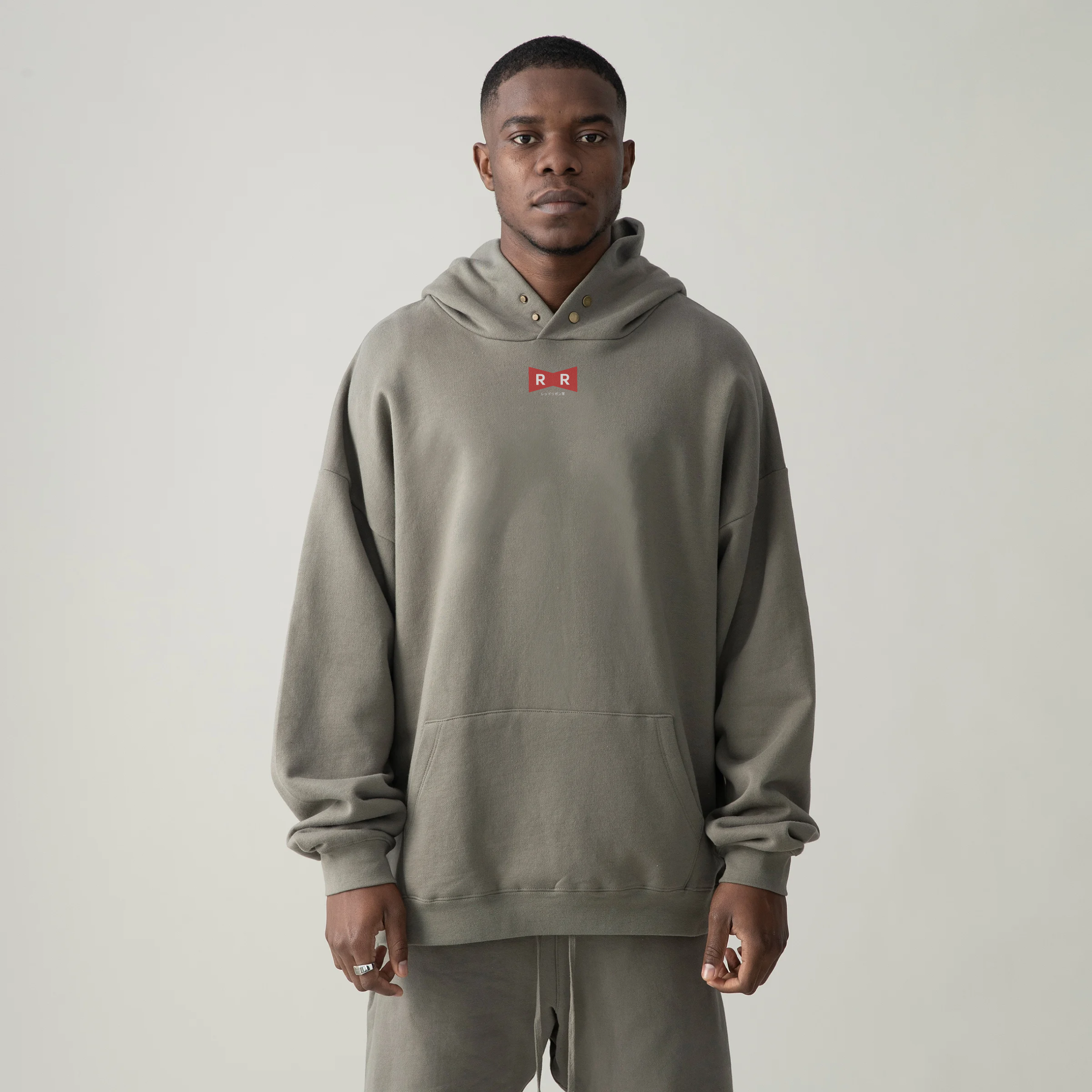 Sweat à capuche « Ruban Rouge » — Oversize 380 g/m²