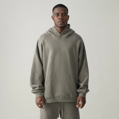KUNO – 380g | Sweatshirt Col Pressionné Doublé Polaire