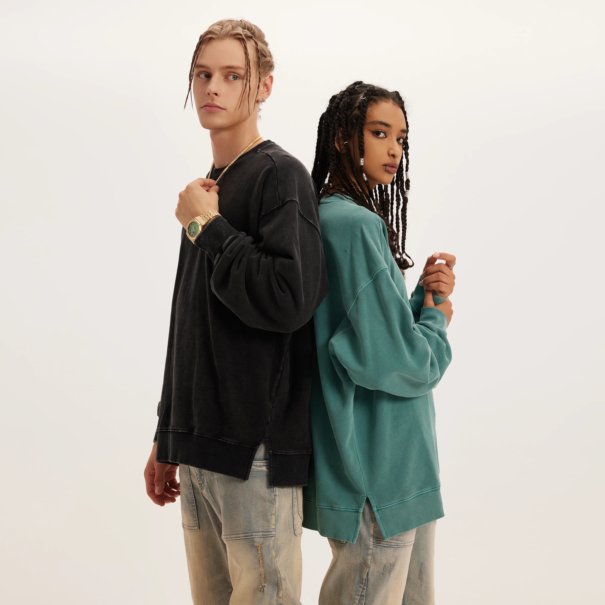 KUNO – 380g | Sweatshirt Oversize à Fente Latérale