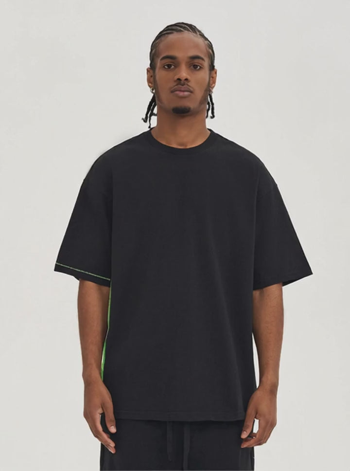 Charger la vidéo: KUNO 03 – 280g | T-shirt Oversize Couture Fluo