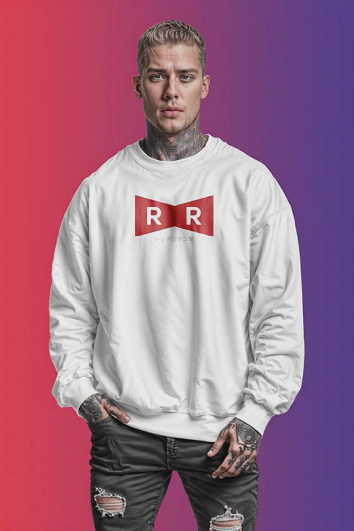 Charger la vidéo: Sweat Ruban Rouge 380 g/m² – Symbole Légendaire de DBZ