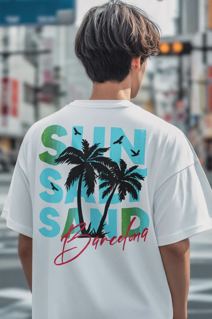 Charger la vidéo: T-shirt Barcelona 240 g/m² | Coton Premium