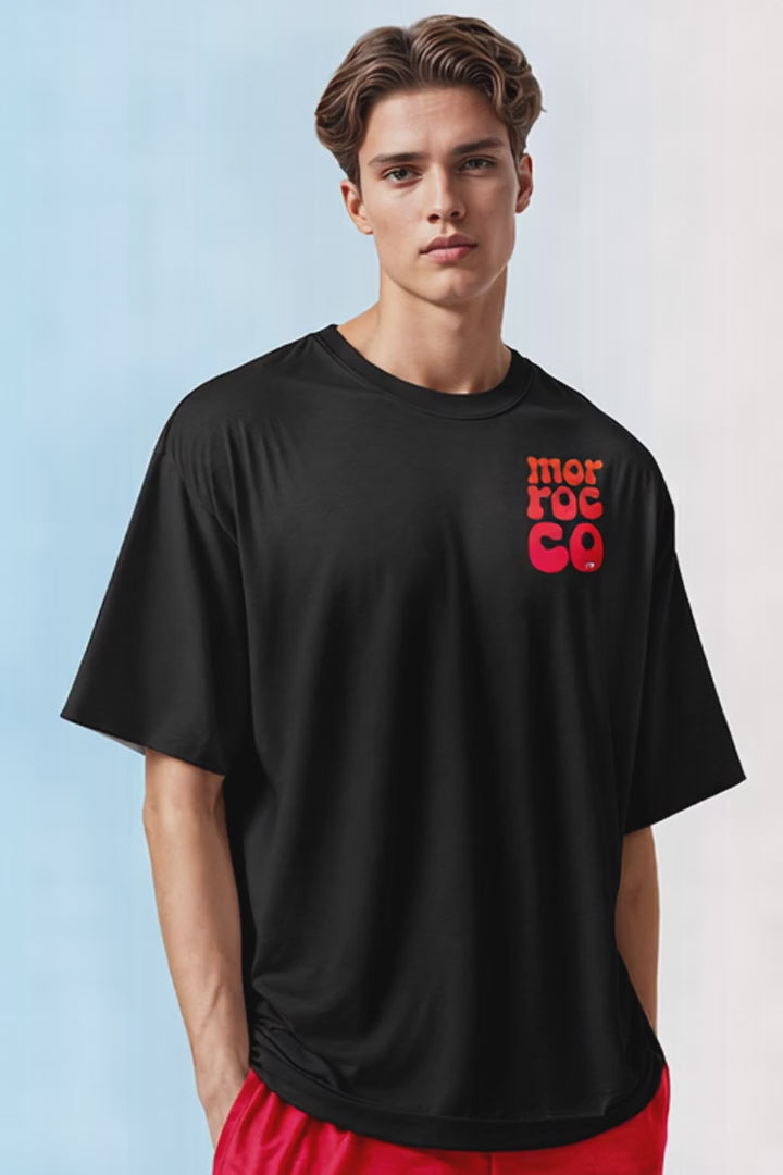 Charger la vidéo: T-shirt Oversize “MOROCCO Minimal” – The Face Atlas