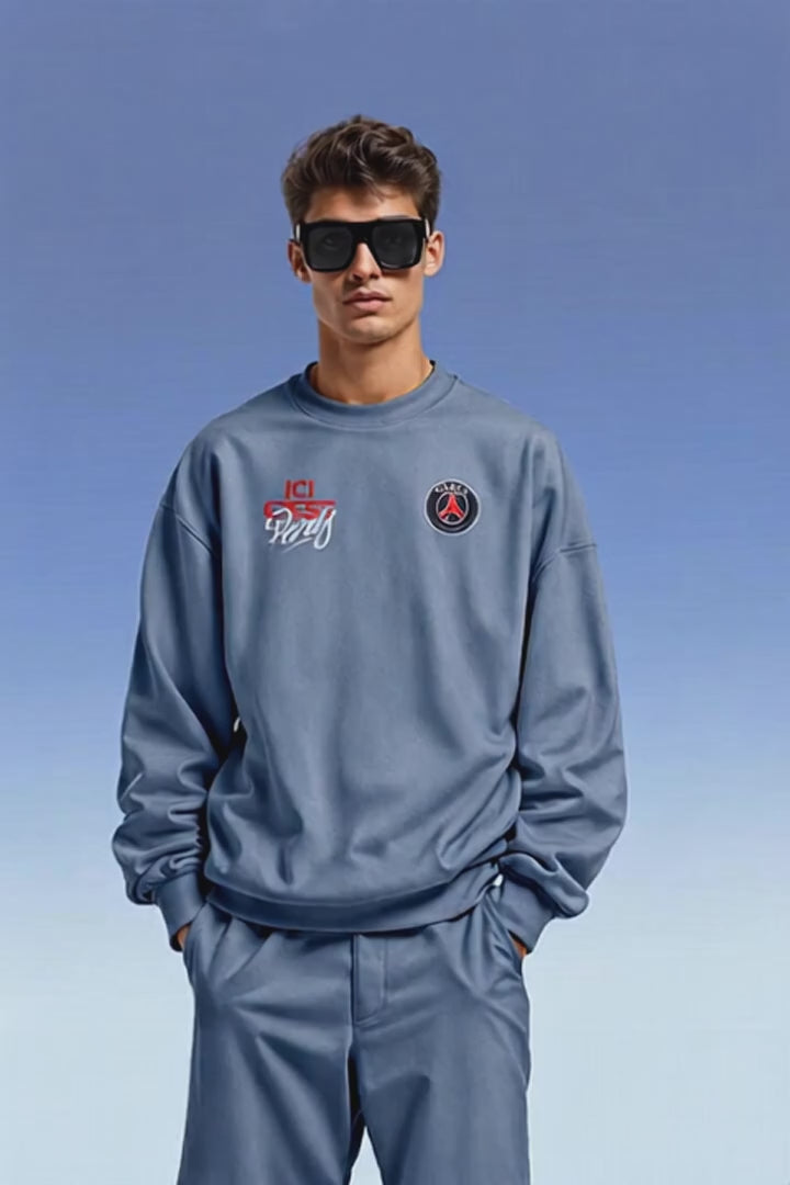 Charger la vidéo: SWEATSHIRT OVERSIZE  PARIS — ICI C’EST PARIS 380 GSM