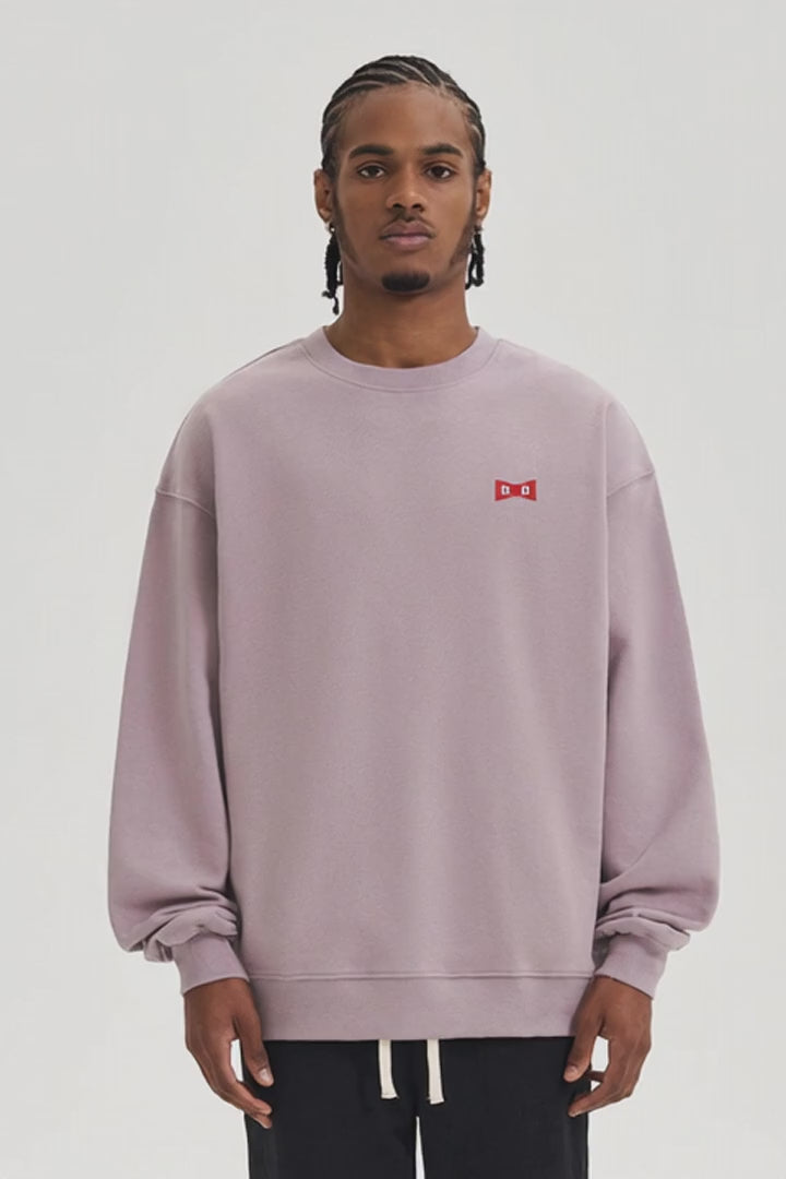 Charger la vidéo: SWEAT-SHIRT OVERSIZE 370G/M² RUBAN ROUGE